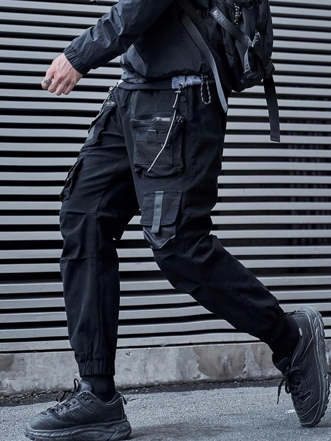 Men's Jogger Pants Punk Cargo Baggy Techwear Streetwear Hip Hop Couple Women Unisex Sports Casual Pants