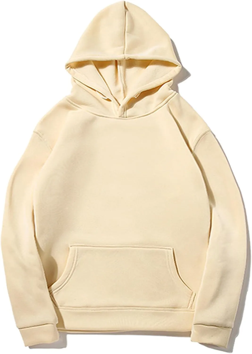 Mens Lightweight Pullover Hoodie Loose Solid Long Sleeve Hooded Sweatshirts Couples Streetwear Hoodies Unisex Shirts