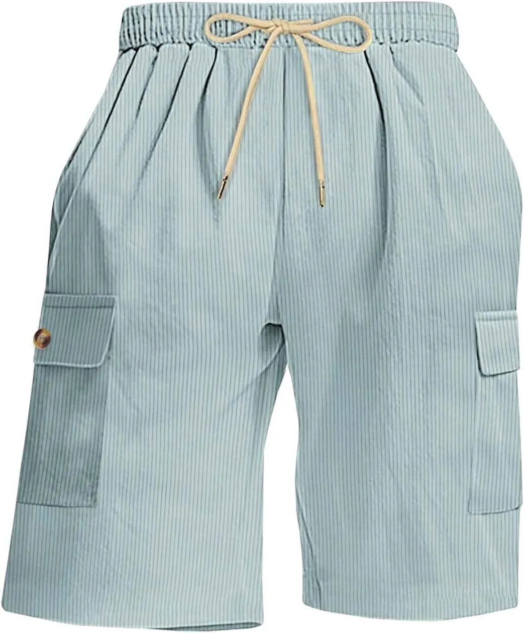 Men's Shorts Cargo Military Style Utility Workwear Elastic Waistband Breathable Fabric Big and Tall Fit