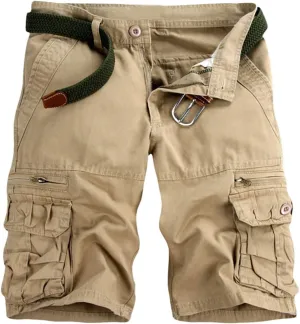 Men's Stretch Cargo Shorts Military Tactical Utility Pockets Big and Tall Fit Comfortable Workwear Shorts