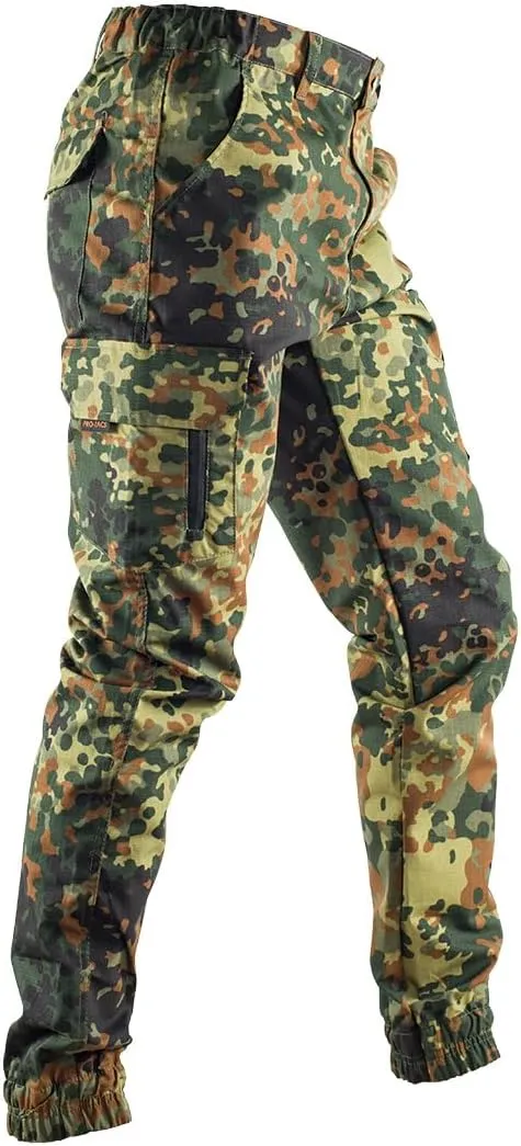 Men's Tactical Cargo Pants, Camouflage Outdoor Working Clothing with Pockets