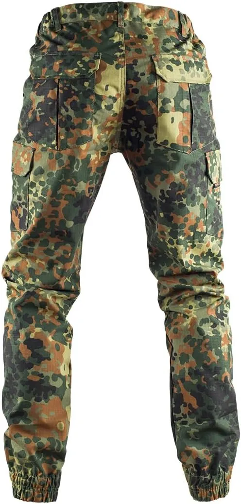 Men's Tactical Cargo Pants, Camouflage Outdoor Working Clothing with Pockets