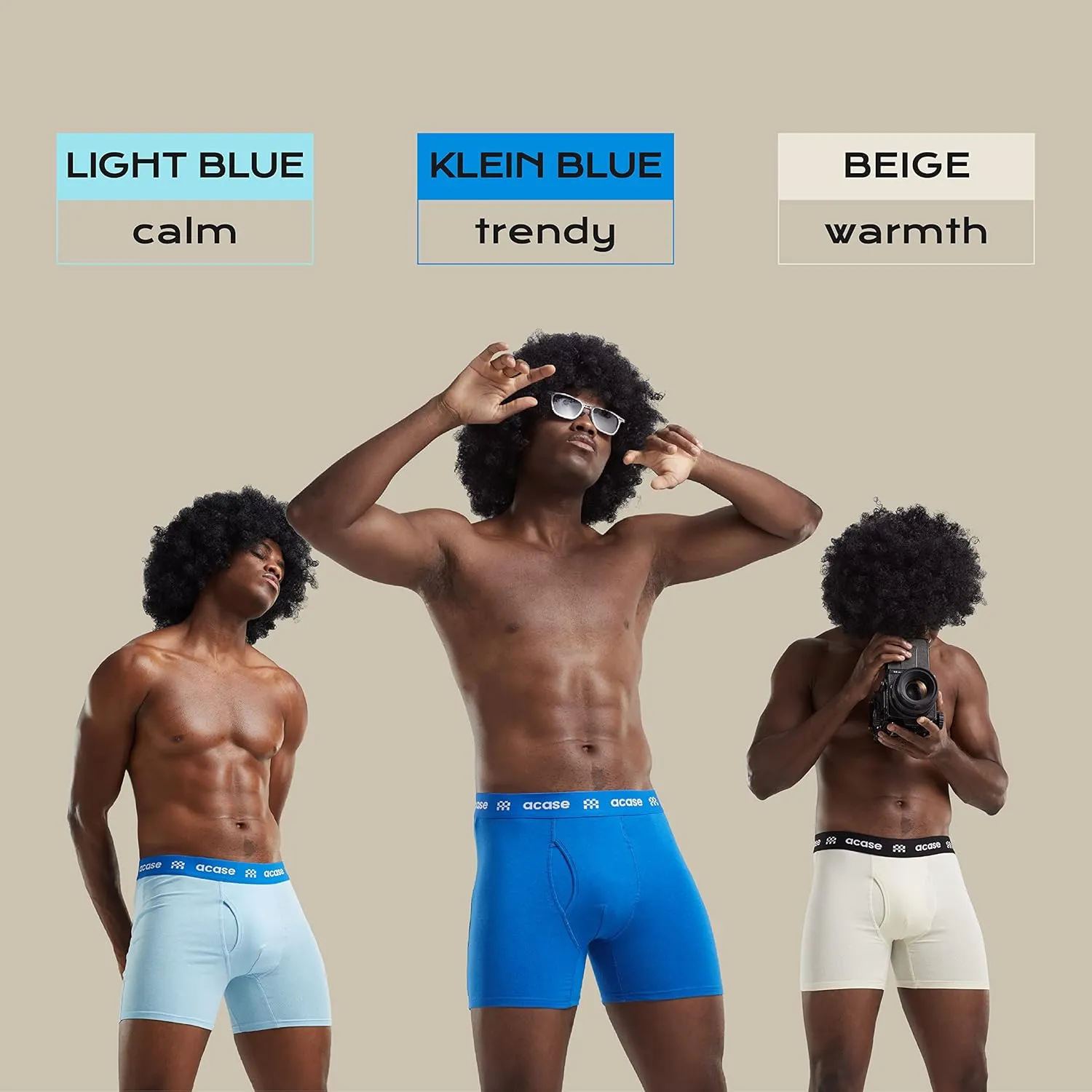 Mens Underwear Boxers Briefs Cotton Stretchy Underwear Pack Compression Boxer with Pouch Breathable Brief for Men