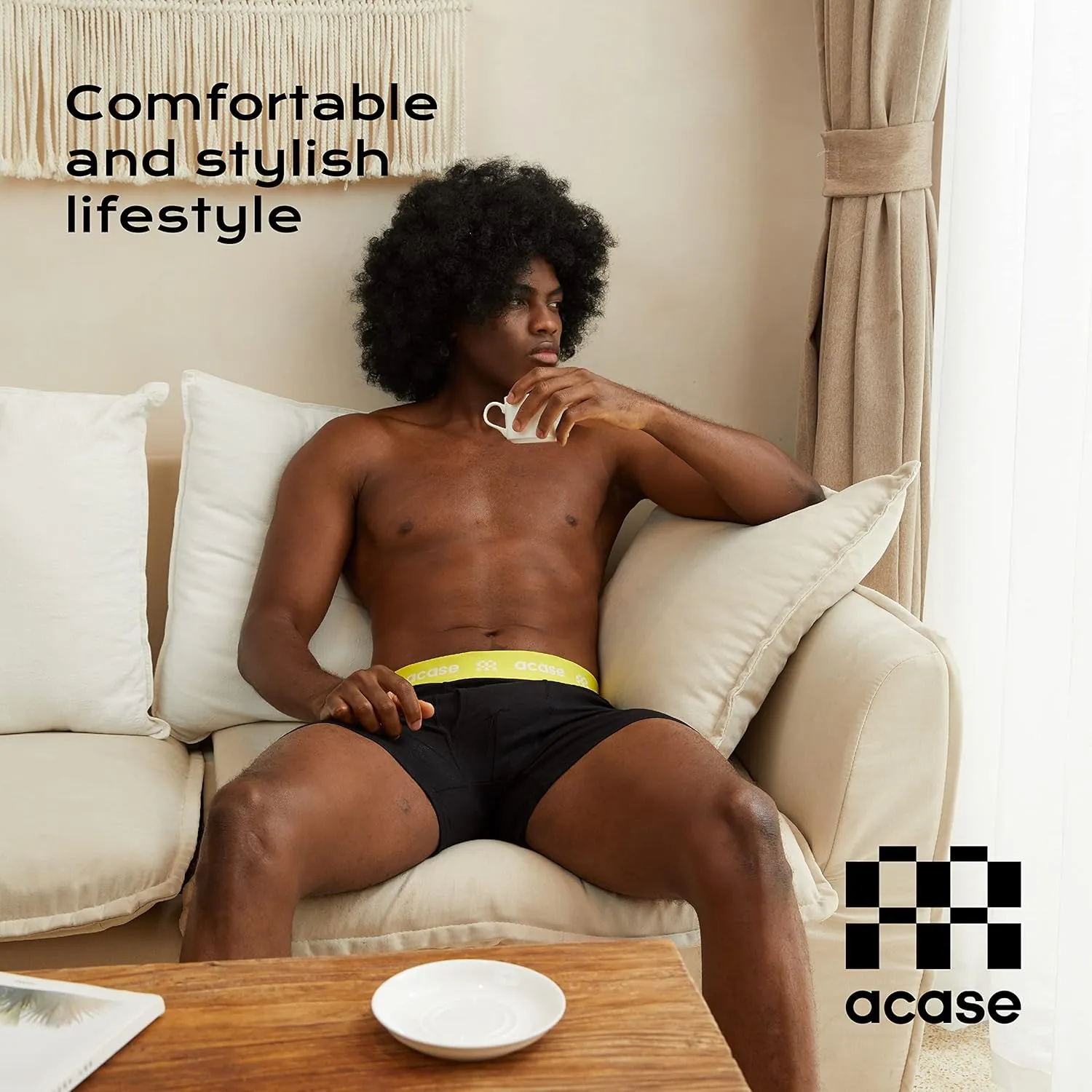 Mens Underwear Boxers Briefs Cotton Stretchy Underwear Pack Compression Boxer with Pouch Breathable Brief for Men
