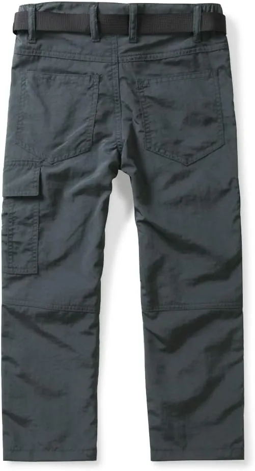 Mesinsefra Kids'Cargo Pants,Boy's Casual Outdoor Quick Dry Lightweight Hiking Climbing Camping Fishing Trousers