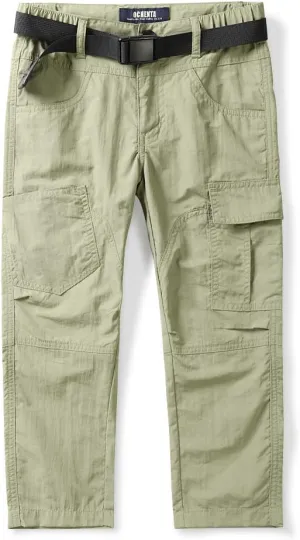 Mesinsefra Kids'Cargo Pants,Boy's Casual Outdoor Quick Dry Lightweight Hiking Climbing Camping Fishing Trousers