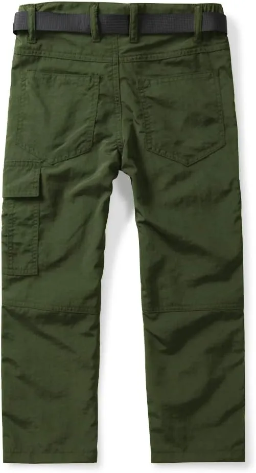 Mesinsefra Kids'Cargo Pants,Boy's Casual Outdoor Quick Dry Lightweight Hiking Climbing Camping Fishing Trousers