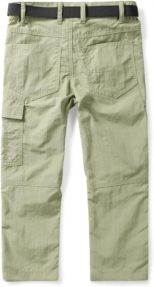 Mesinsefra Kids'Cargo Pants,Boy's Casual Outdoor Quick Dry Lightweight Hiking Climbing Camping Fishing Trousers