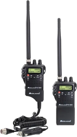 Midland 75-822 Handheld CB Radio & Mobile CB Radio – Walkie Talkie with 40 Channels, NOAA Weather Alerts, Long Range, Compatible with CB Antennas