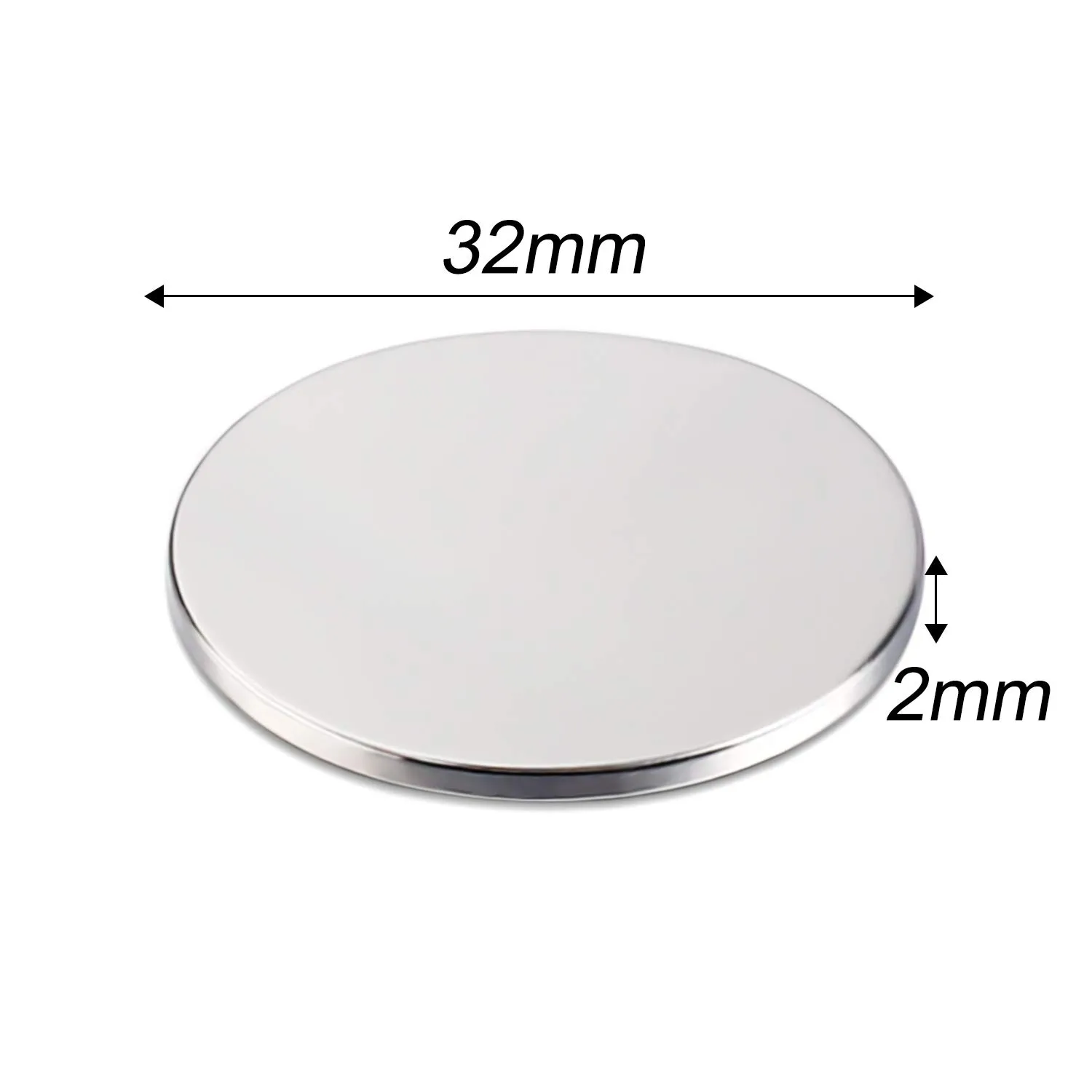 MIKEDE 20 Pack Strong Neodymium Disc Magnets with Double-Sided Adhesive, 1.26 inch D x 0.08 inch H Super Strong Rare Earth Magnet