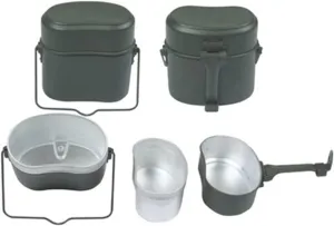 Military Mess Tin, Portable Military Lunch Box Aluminium Alloy Camping Mess Kit Backpacking Plate Hiking Mess Kit for Outdoor Camping Hikin Office School
