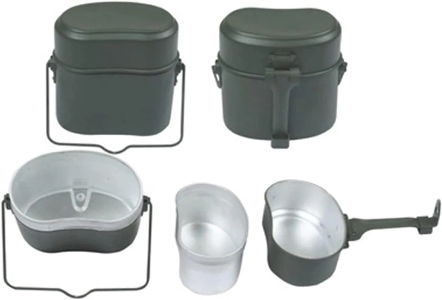 Military Mess Tin, Portable Military Lunch Box Aluminium Alloy Camping Mess Kit Backpacking Plate Hiking Mess Kit for Outdoor Camping Hikin Office School
