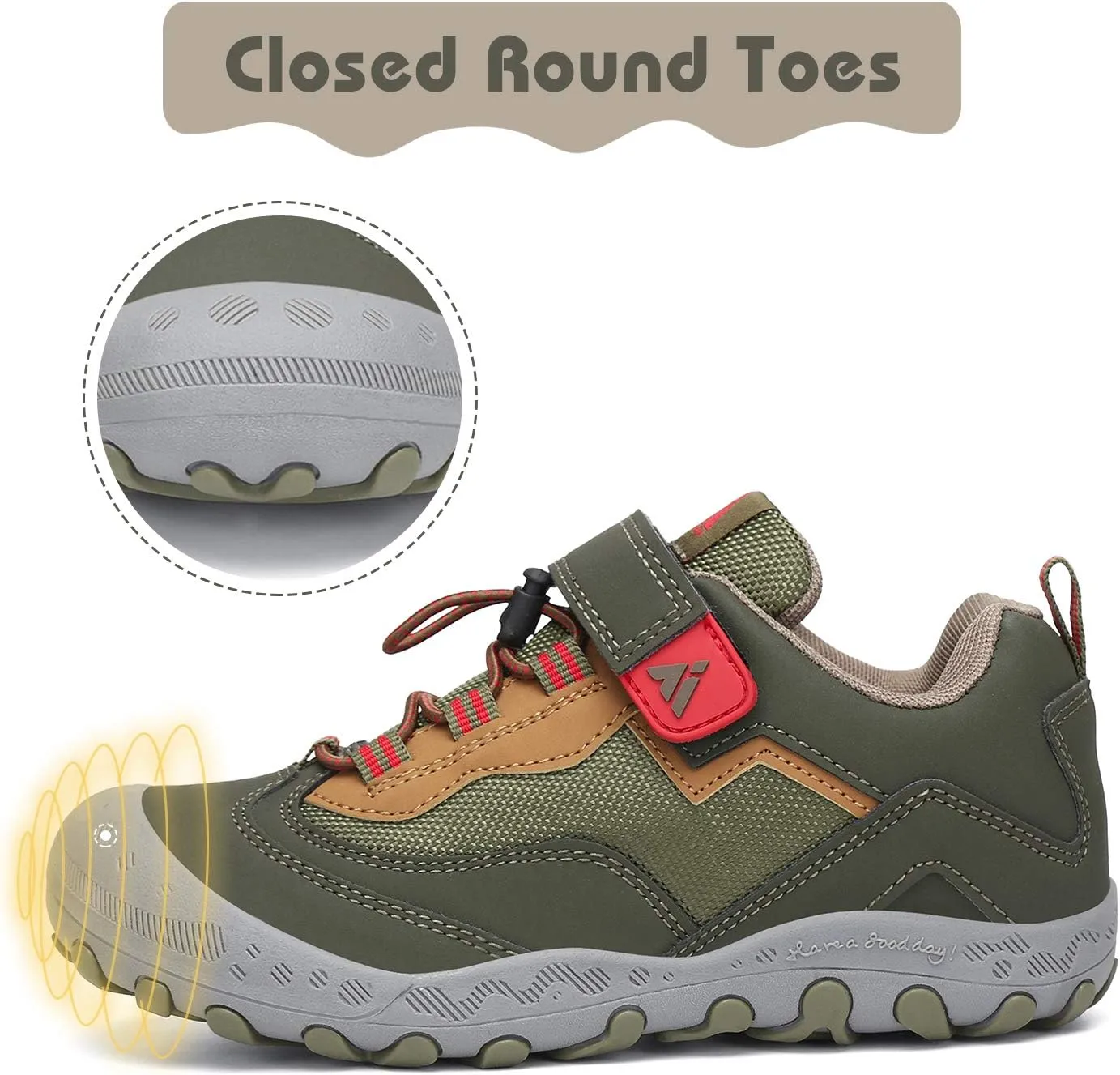 Mishansha Boy's Girl's Hiking Shoes Low Top Sneakers Outdoor Trekking Walking Climbing Running Shoes