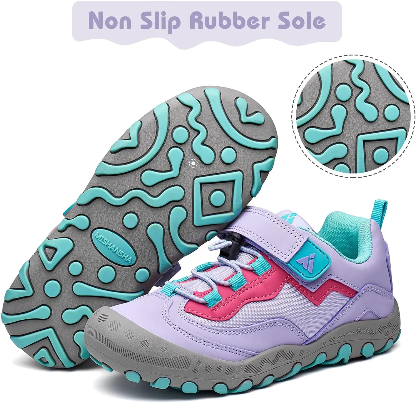 Mishansha Boy's Girl's Hiking Shoes Low Top Sneakers Outdoor Trekking Walking Climbing Running Shoes