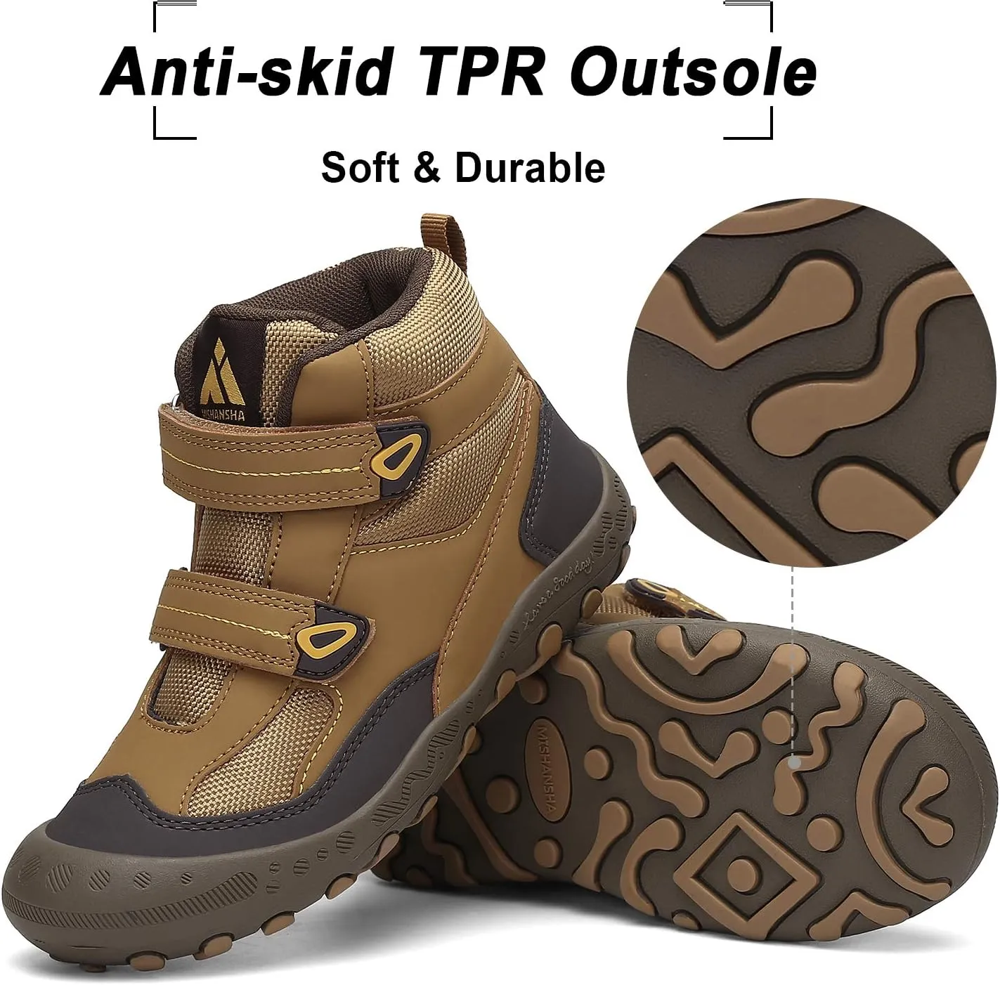 Mishansha Kids Hiking Boots Toddler Girls Boys Hiking Shoes Water-Resistant Anti-Collision Non-Slip Athletic Outdoor Trekking Boots