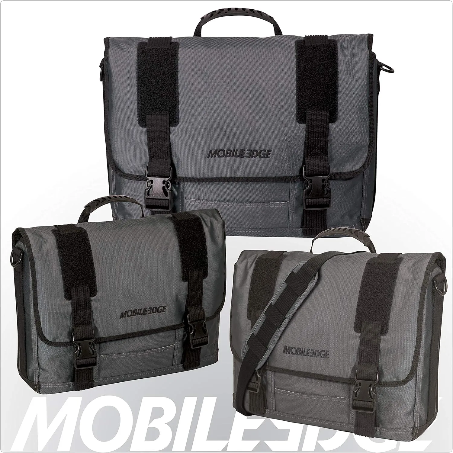 Mobile Edge Laptop Messenger Bag for Men and Women, Fits Up To 17.3 Inch Laptops, Graphite, MEGME