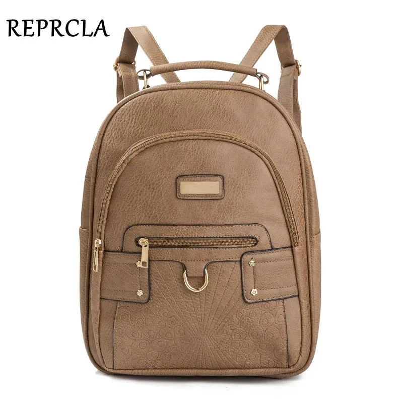 Mochila School Hassle-free shipping PU Large for REPRCLA Bags Girls Quality High Backpacks Casual Leather Female Women Discounted coupons Shoulder Backpack Bags Travel