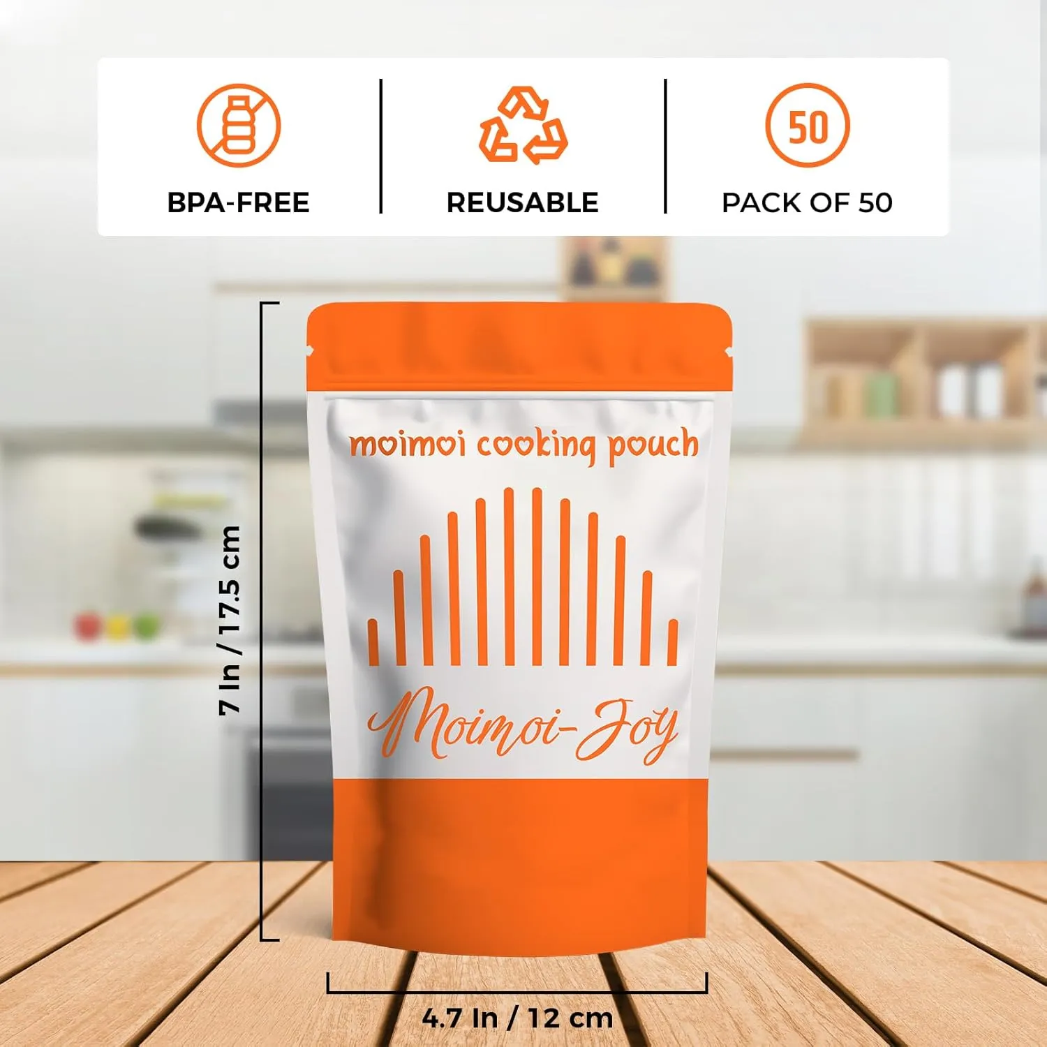 MoiMoi Cooking Pouch Pack of 50 - Perfect for Moi Moi, Ekuru, Agidi, Eko, Ogi, & More - Cut Cooking Time by 80% - BPA-Free, Reusable Bags