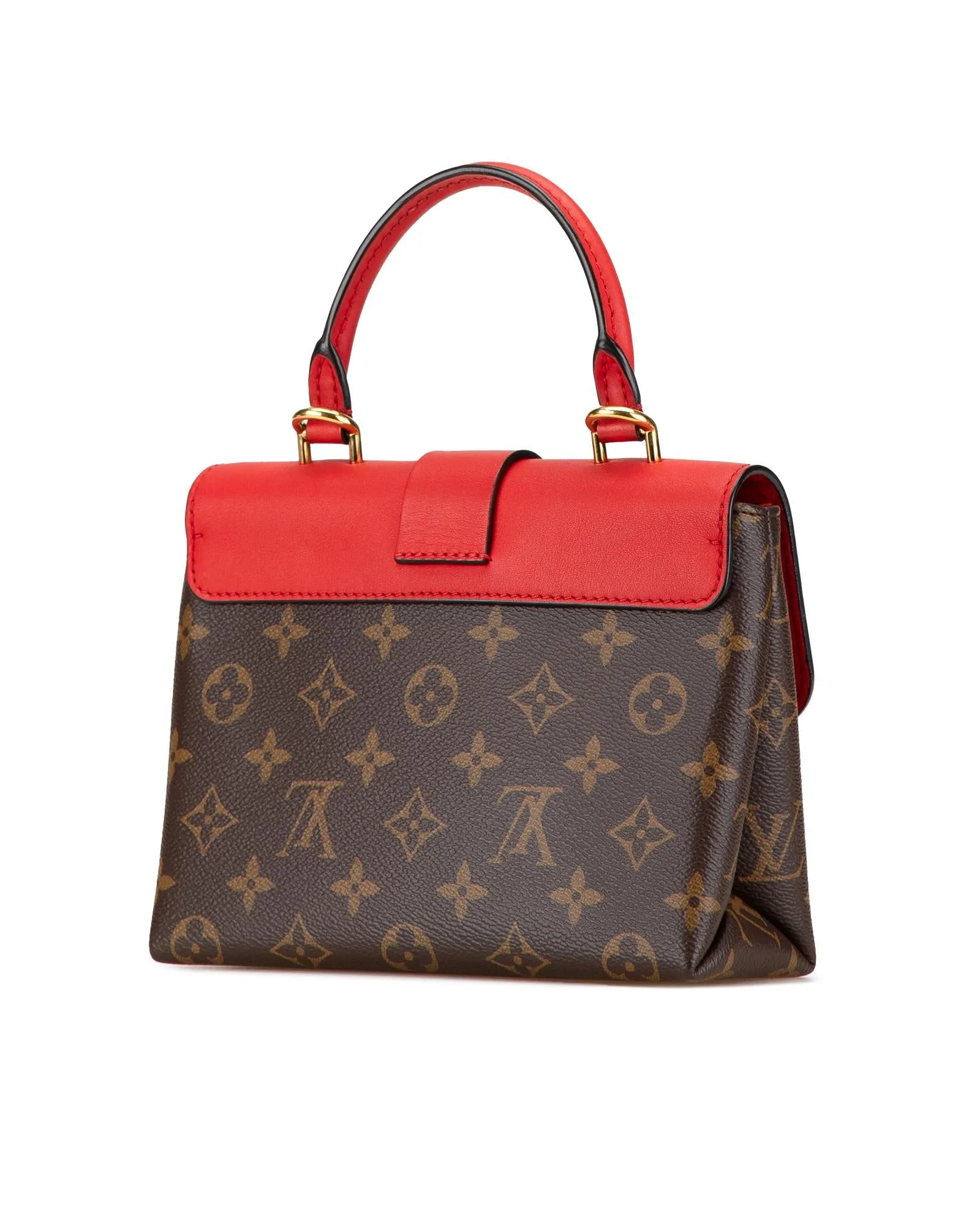 Monogram Canvas Locky Bag with Padlock Closure and Detachable Strap