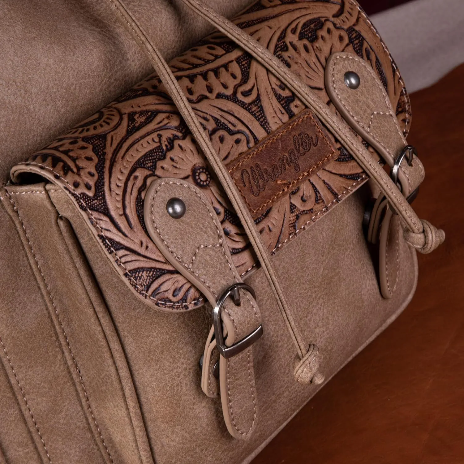 Montana West x Wrangler Backpack Purse for Women Men Western Backpack Floral Tooled Travel Bags