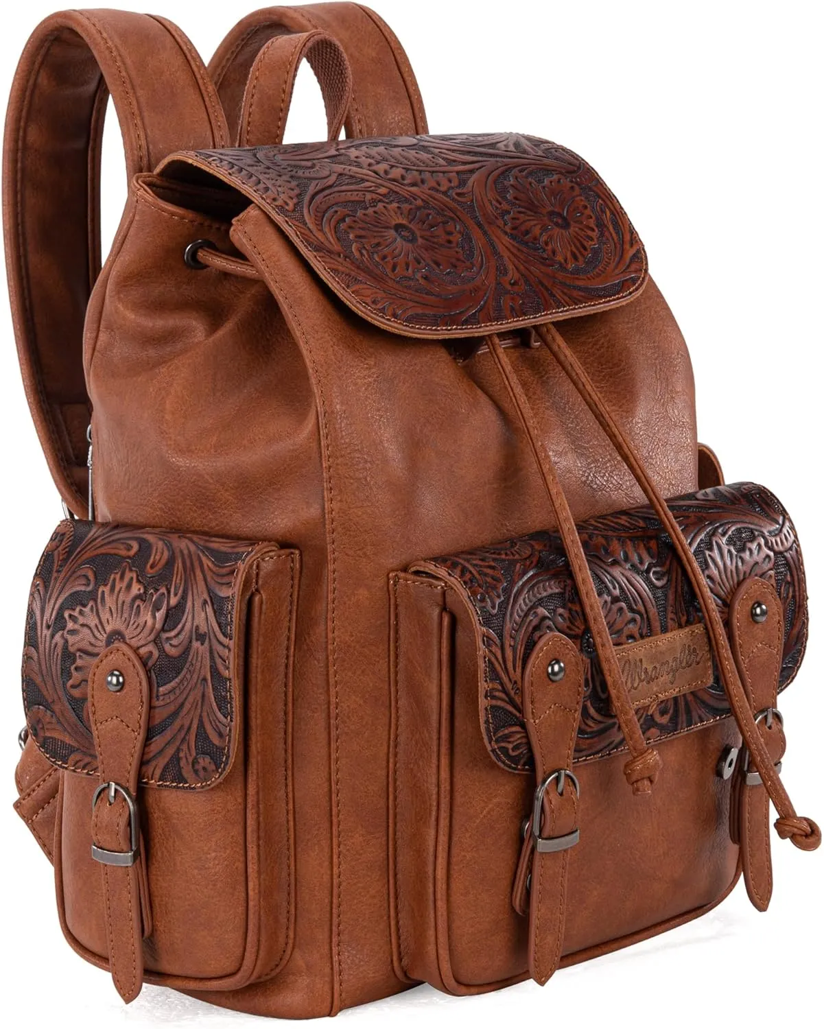 Montana West x Wrangler Backpack Purse for Women Men Western Backpack Floral Tooled Travel Bags