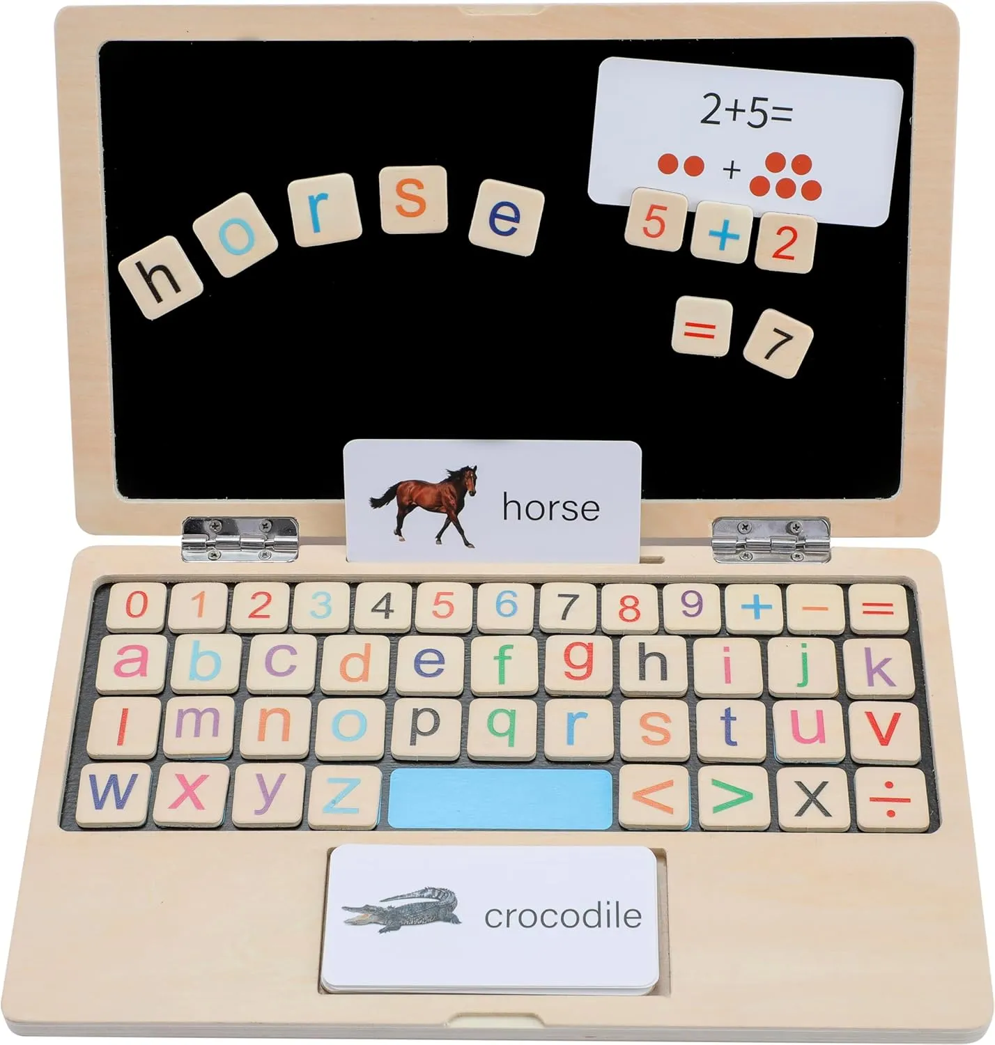Montessori Toys 11.8" Laptop Preschool Learning Activities Magnetic & Drawing Board Toy for Boys Girls, Pretend Play Toddlers Birthday Gift ,Learning and Educational Toys for 3 4 5 6 7 8 Year Old Kids