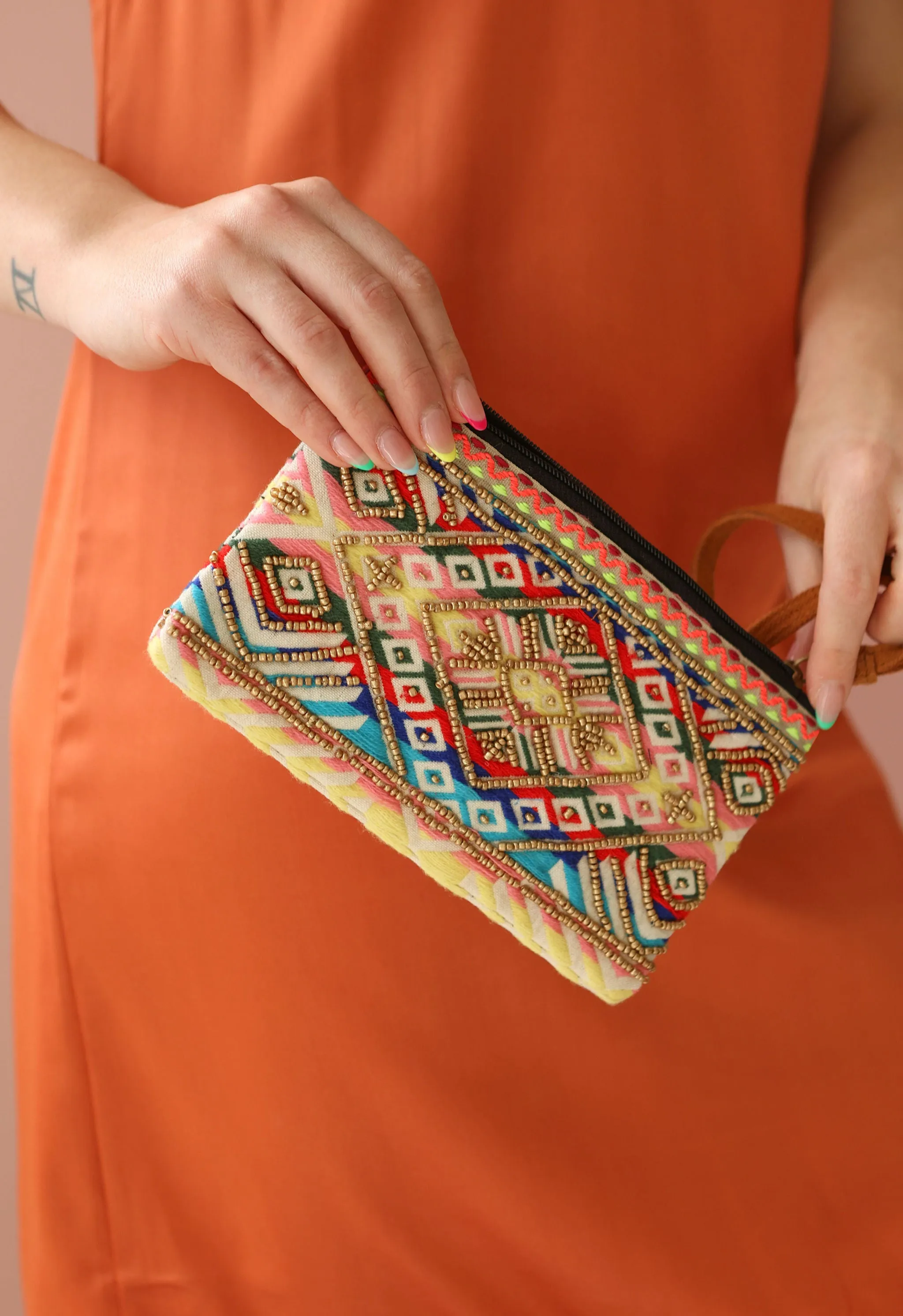 MOSAIC Beaded Clutch