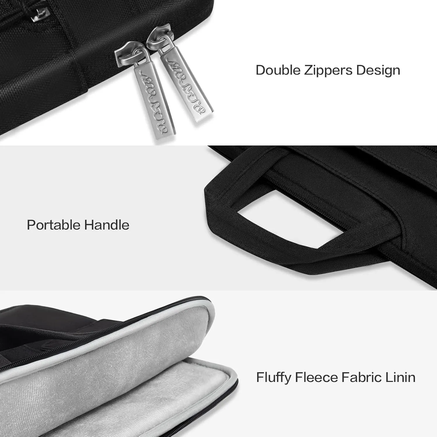 MOSISO Laptop Shoulder Bag Compatible with MacBook Air 13 inch M2 A2681 M1 A2337 A2179 A1932/Pro 13 M2 M1 A2338 A2251 A2289 A2159 A1989 A1706 A1708,Polyester Flapover Briefcase Sleeve Case, Black