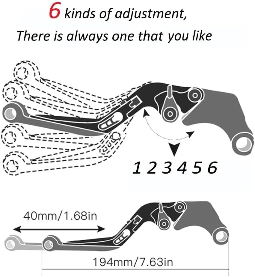 Motorcycle Adjustable Brake Clutch Levers Handlebar Handle Grips for Benelli TNT 125 135 2016-2023 TNT125 TNT135 2020 2021 2022 Lever(Red)