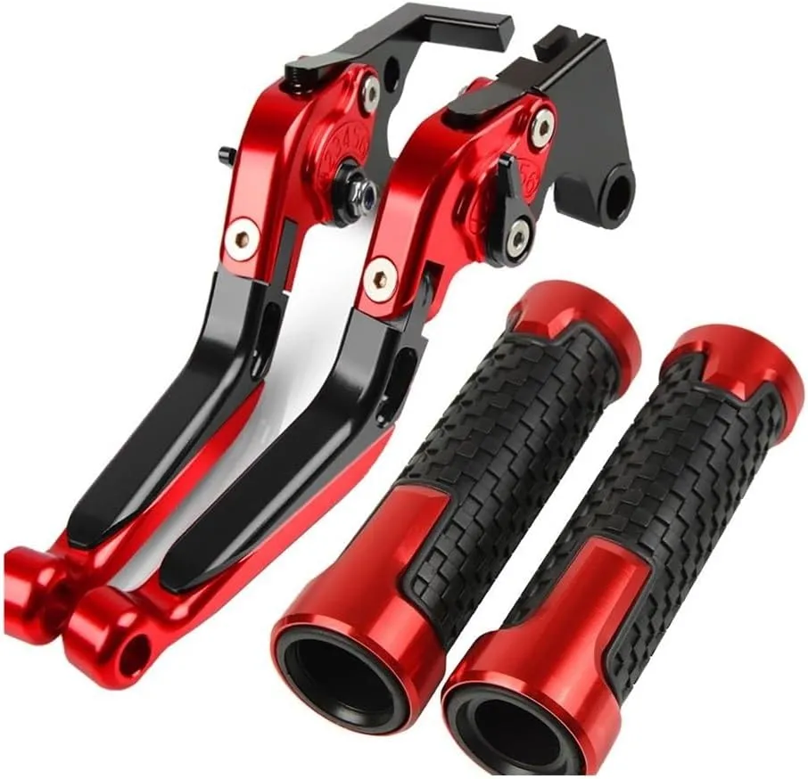 Motorcycle Adjustable Brake Clutch Levers Handlebar Handle Grips for Benelli TNT 125 135 2016-2023 TNT125 TNT135 2020 2021 2022 Lever(Red)