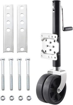 Motorized Trailer Jack | 8inch Heavy Duty Single Wheel Boat Lift | 2000lb Bolt-On Trailer Tongue Jack, Utility Trailer Jack Wheel for Boat