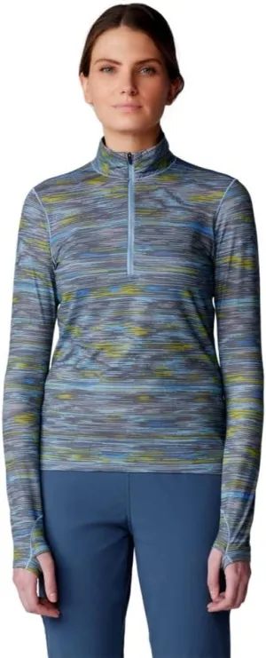 Mountain Hardwear Women's Butter Half Zip, Element Stria Print
