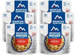 Mountain House Biscuits & Gravy | Freeze Dried Backpacking & Camping Food |6-Pack