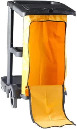 Movable Carts, Kitchen Storage Hand Trucks, 3-Shelf Rolling Cleaning Cart with Wheels, Heavy Duty Commercial Utility Service Trolley with Movable Bag