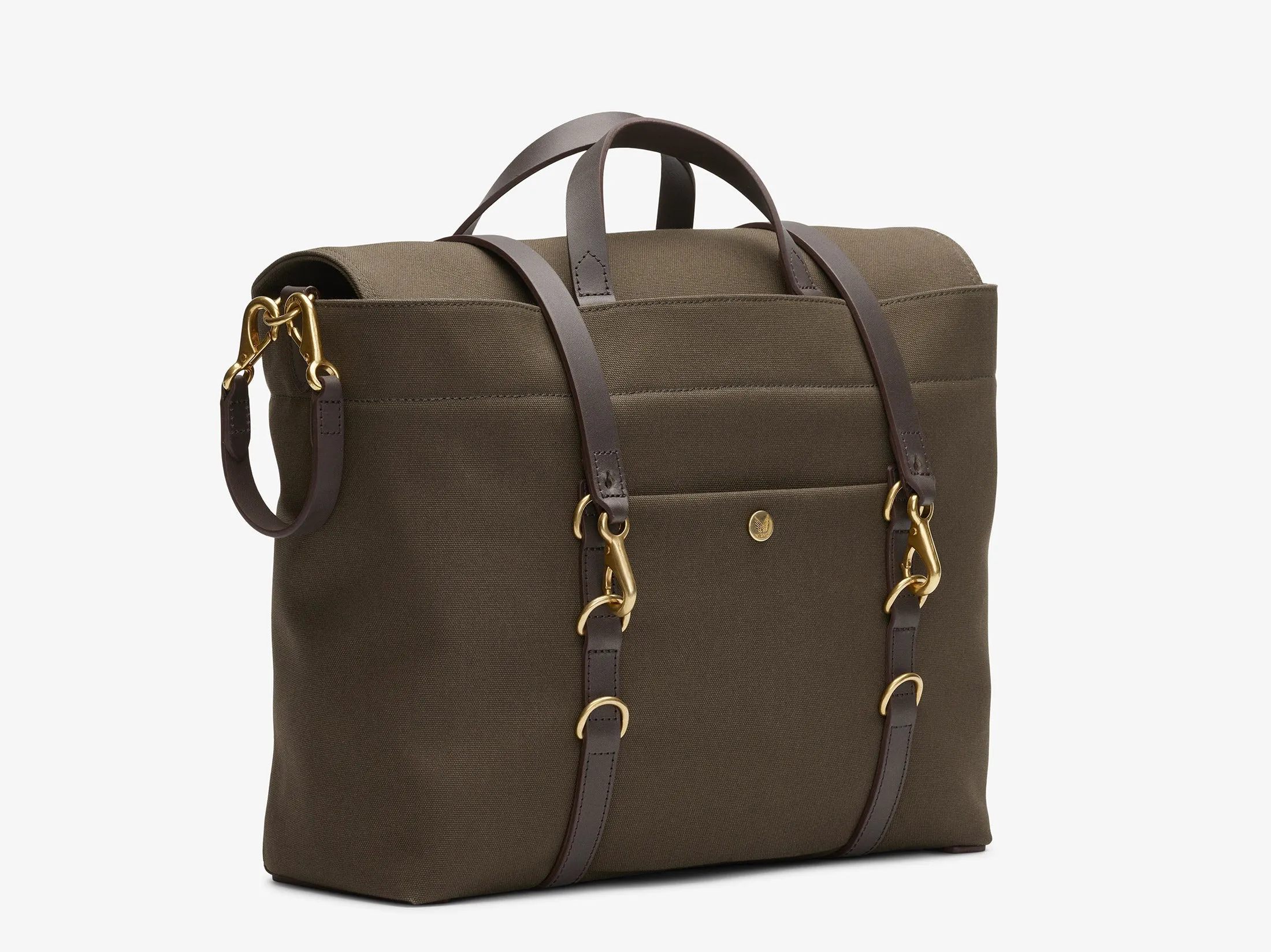 M/S Satchel - Army/Dark Brown