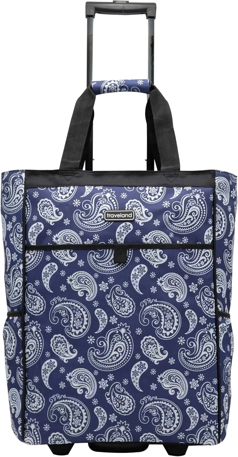 Multi-Purpose Rolling Tote-Paisley