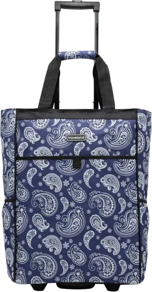 Multi-Purpose Rolling Tote-Paisley