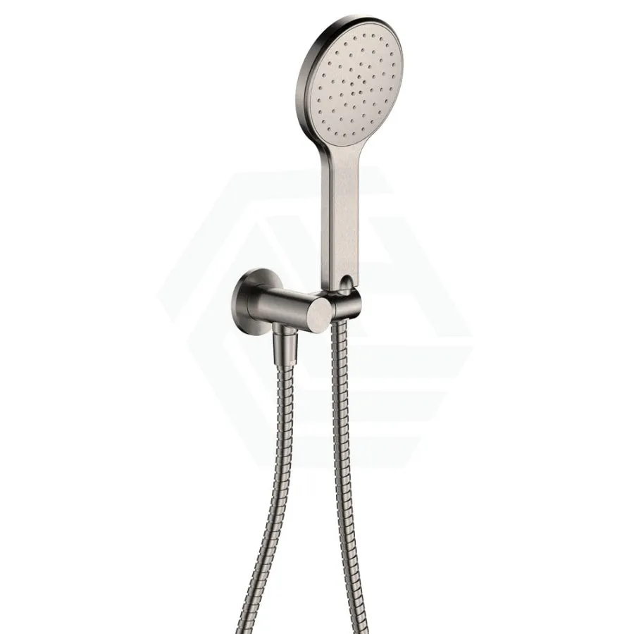 N#1(Nickel) Fienza Kaya Brushed Nickel Hand Shower with Round Plate