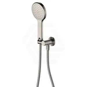 N#1(Nickel) Fienza Kaya Brushed Nickel Hand Shower with Round Plate