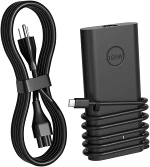 New 165W GAN USB C Charger for Dell Precision 5690 5680 3581 3580 XPS 17 9720 9730 Latitude 7640 7340 5540 5440 9440 5340 Inspiron-14 16 Plus 7640 7430 Pro Rugged Laptop Power Adapter DA165PM210