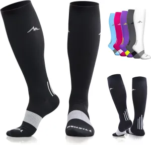 NEWZILL Medical Compression Socks for Women & Men Circulation 20-30 mmHg, Best for Running Athletic Hiking Travel Flight Nurses
