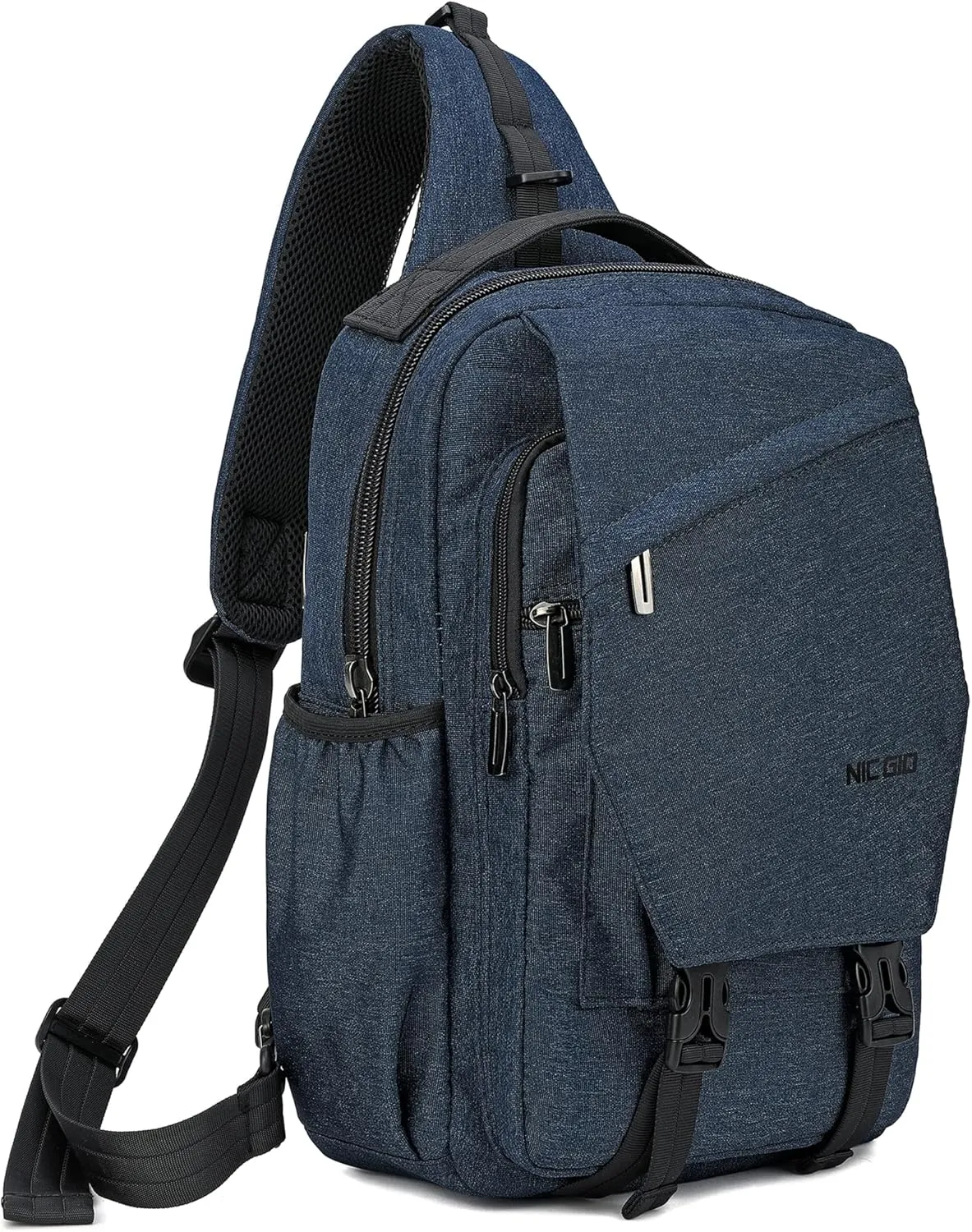 NICGID Sling Bag Backpack, 13.3'' 14.1'' Laptop Bag Crossbody Shoulder Chest Backpacks Travel Outdoors for Men Women