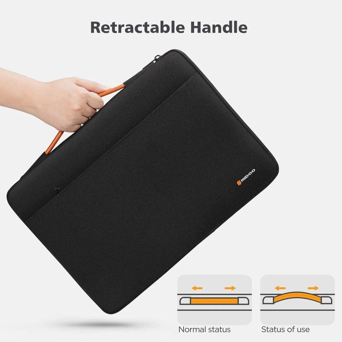 NIDOO 15.6 Inch Laptop Sleeve for Lenovo Legion, IdeaPad, ThinkPad, Acer, Dell, Asus, HP - Black - Adults, Professionals, Gamers - Briefcase Style - Space Theme