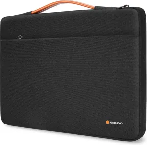 NIDOO 15.6 Inch Laptop Sleeve for Lenovo Legion, IdeaPad, ThinkPad, Acer, Dell, Asus, HP - Black - Adults, Professionals, Gamers - Briefcase Style - Space Theme