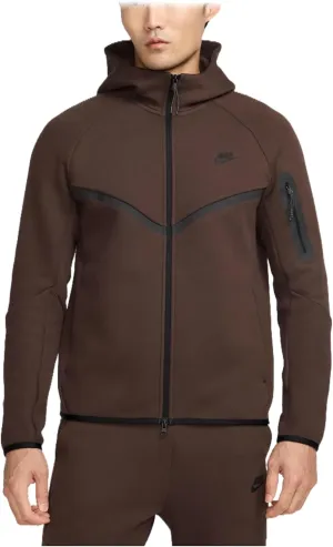 Nike Tech Men's Full-Zip Windrunner Hoodie (HV0949-237, Baroque Brown/Black)