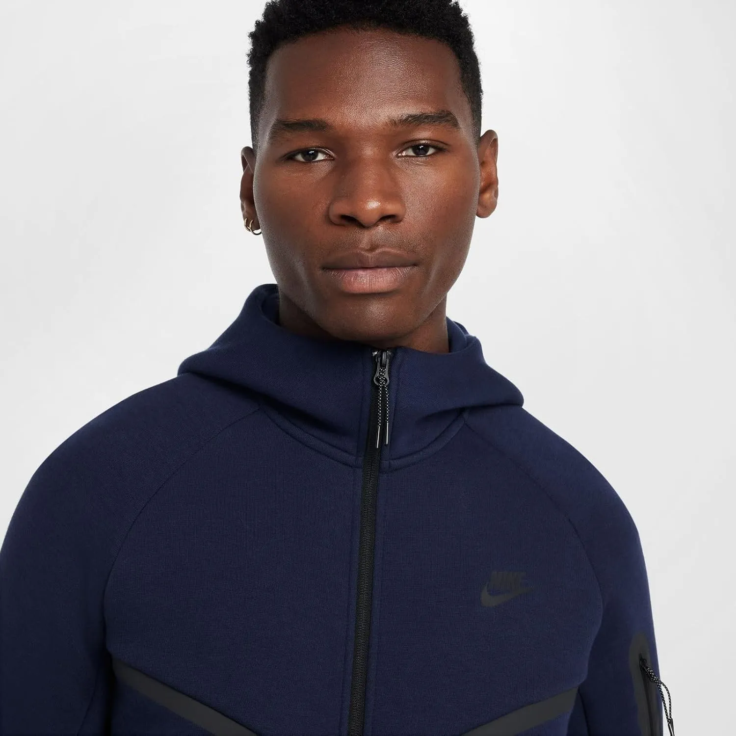 Nike Tech Men's Full-Zip Windrunner Hoodie (HV0949-451, Obsidian/Black)