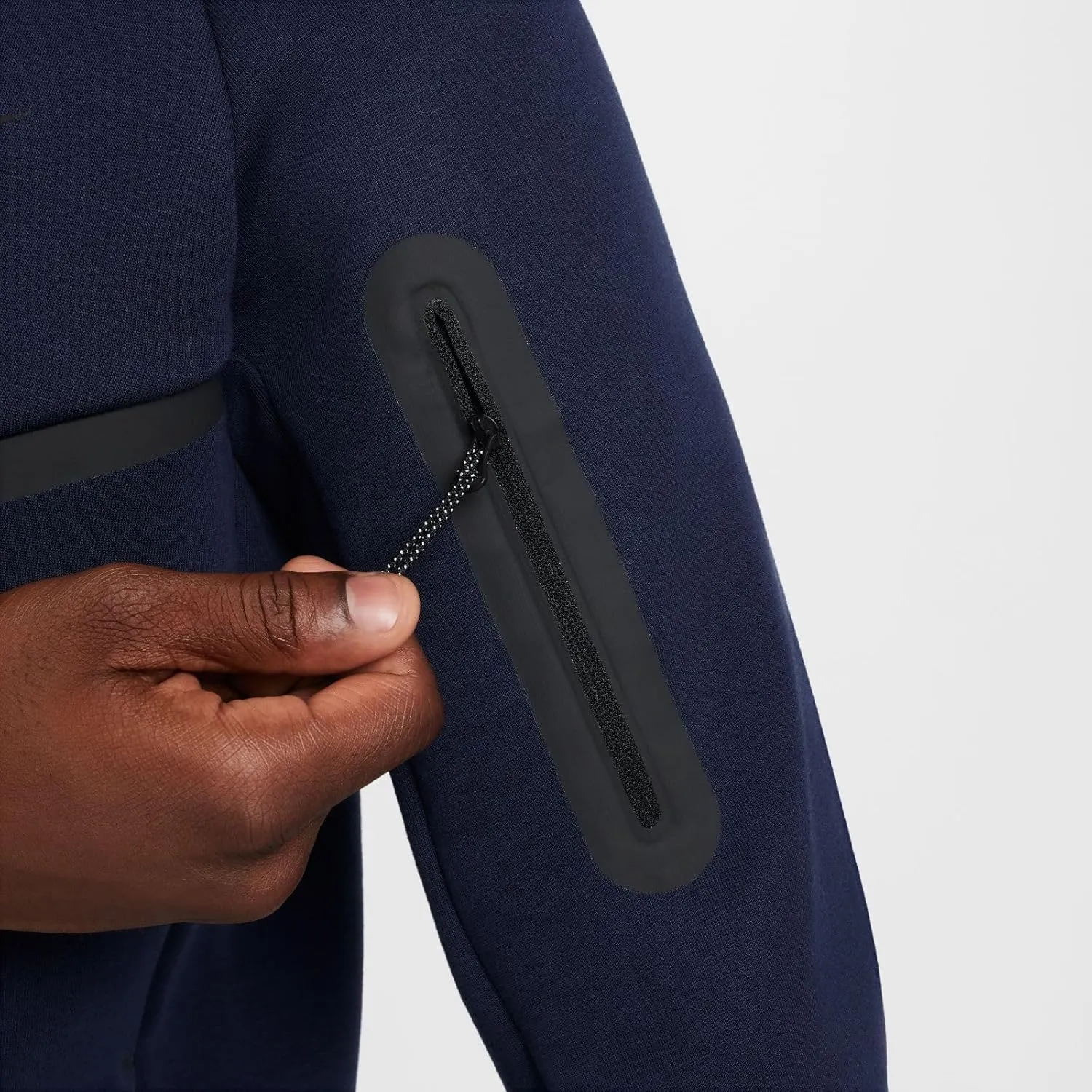 Nike Tech Men's Full-Zip Windrunner Hoodie (HV0949-451, Obsidian/Black)