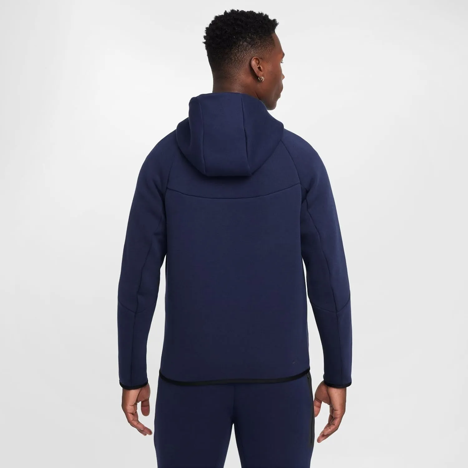 Nike Tech Men's Full-Zip Windrunner Hoodie (HV0949-451, Obsidian/Black)