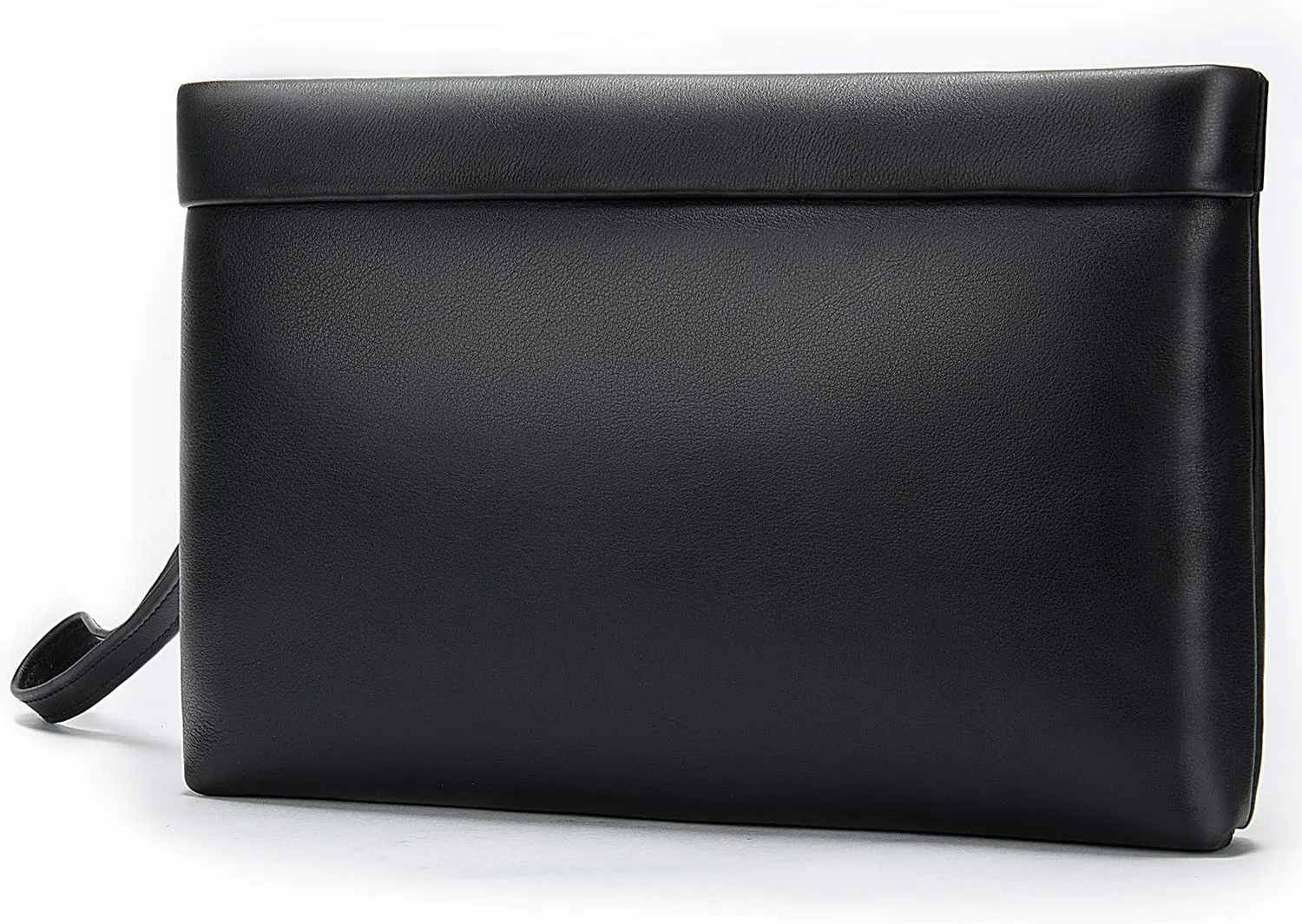 NIUCUNZH Handbag for Men Clutch Bag Hand Purse Large Wallet with Wristlet,Soft Cowhide Leather