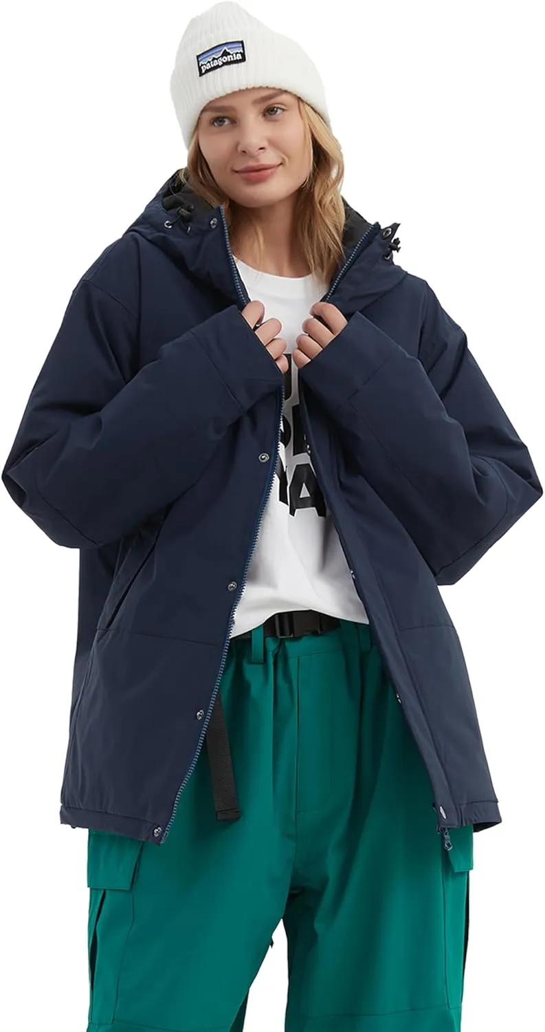 NOMADIKA Women Ski Jacket Waterproof Insulated Winter Snow Coat for Skiing Snowboarding Rain Coats Oversize Unisex